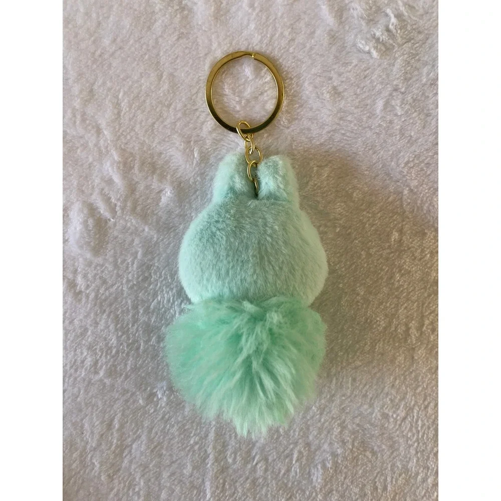 Cutesters Plush Bunny Keychains Set of 3 Pink Purple Mint Kawaii Bag Charms